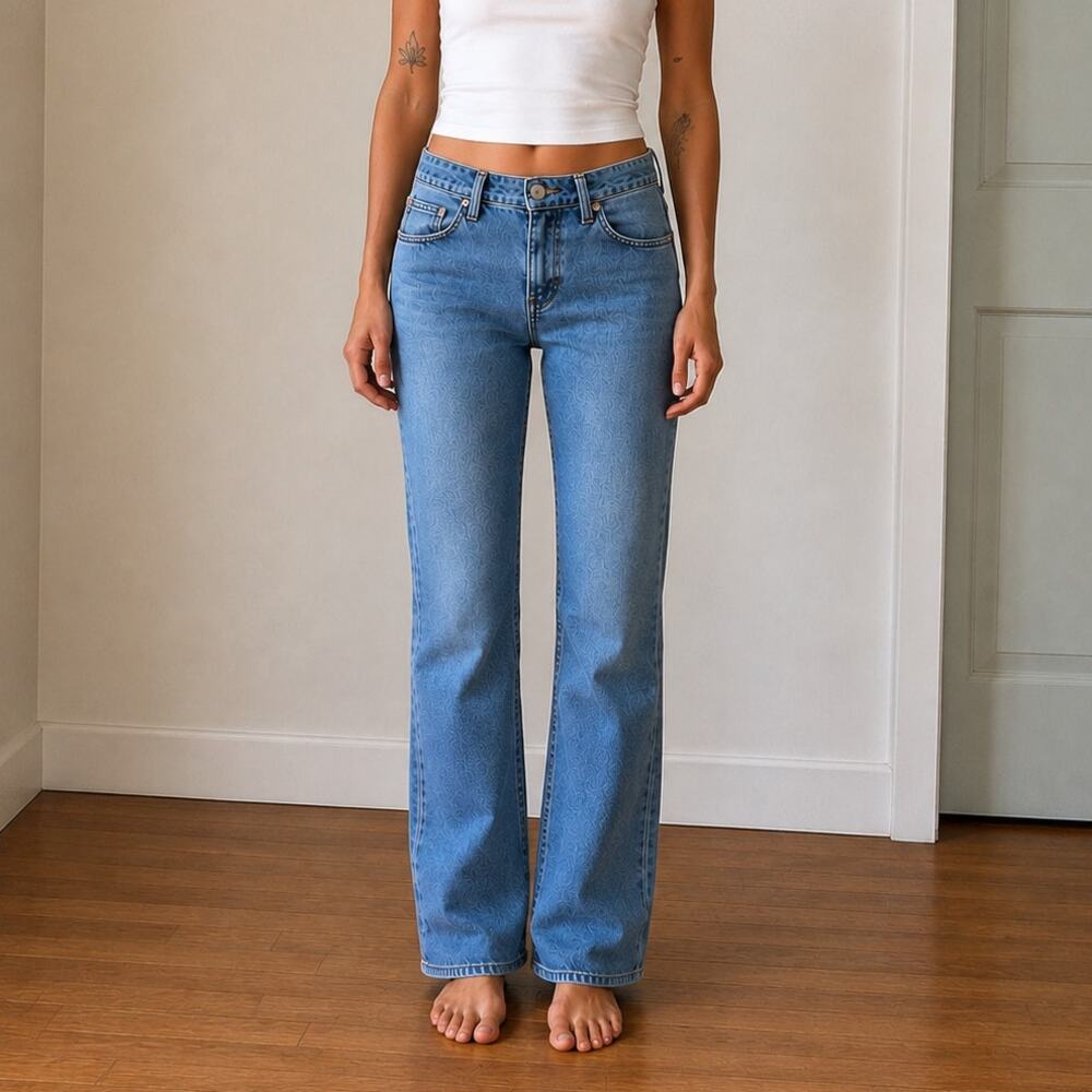 Vtg Y2K Harley Davidson Straight Bootcut Jeans Medium Wash Made in Canada Size 6